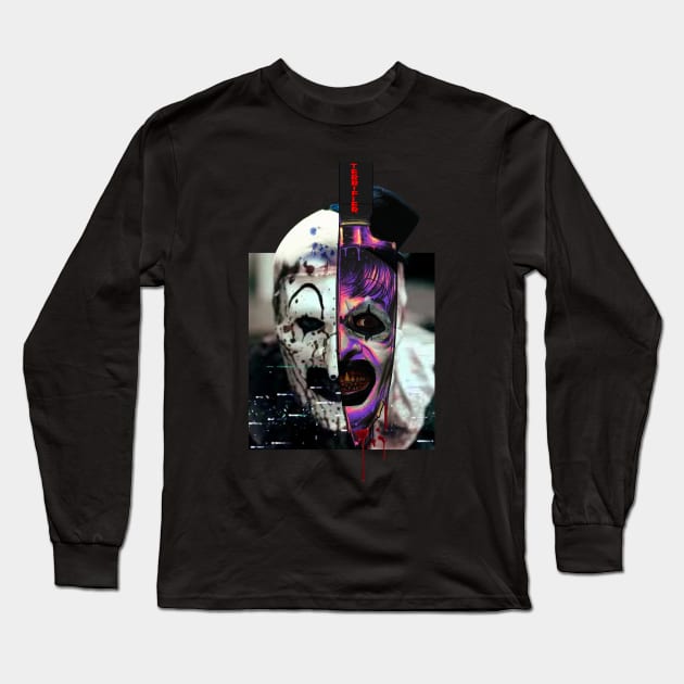 Horror Spooky Art The Clown Long Sleeve T-Shirt by AxLSTORE